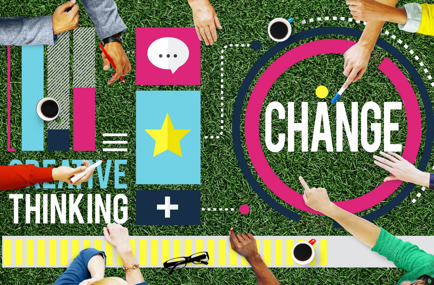 Creative thinking leads to change. 