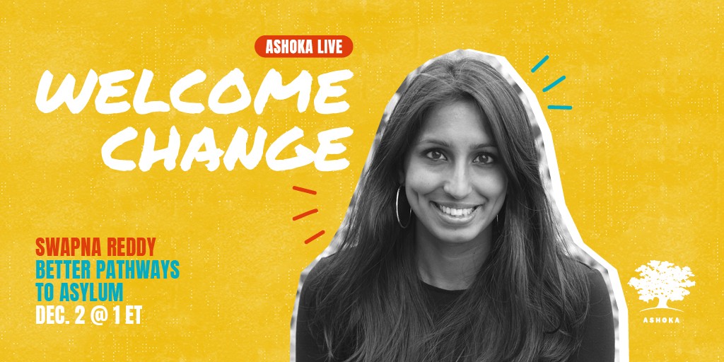 Ashoka Fellow Swapna Reddy on the cover of the Welcome Change conversation with her. 