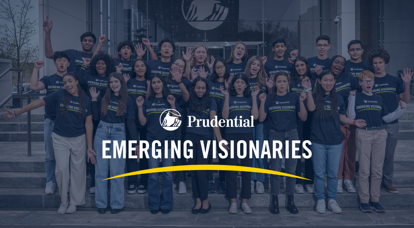 prudential emerging visionaries banner featuring the young winners from 2022