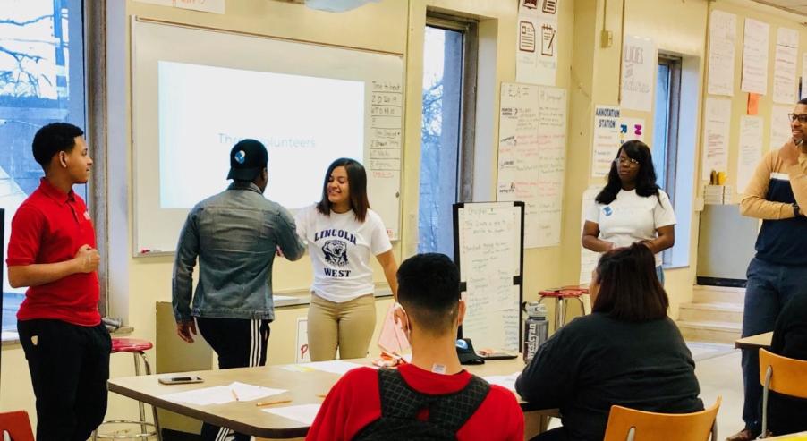 Gathering of school students at of Be the Change Ventures' projects