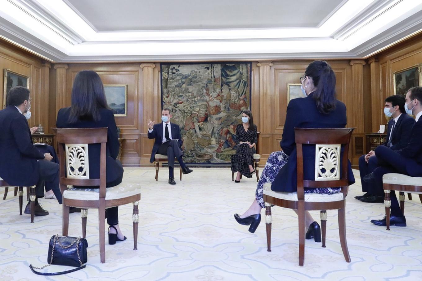 Young changemakers meeting with the Spanish royal family