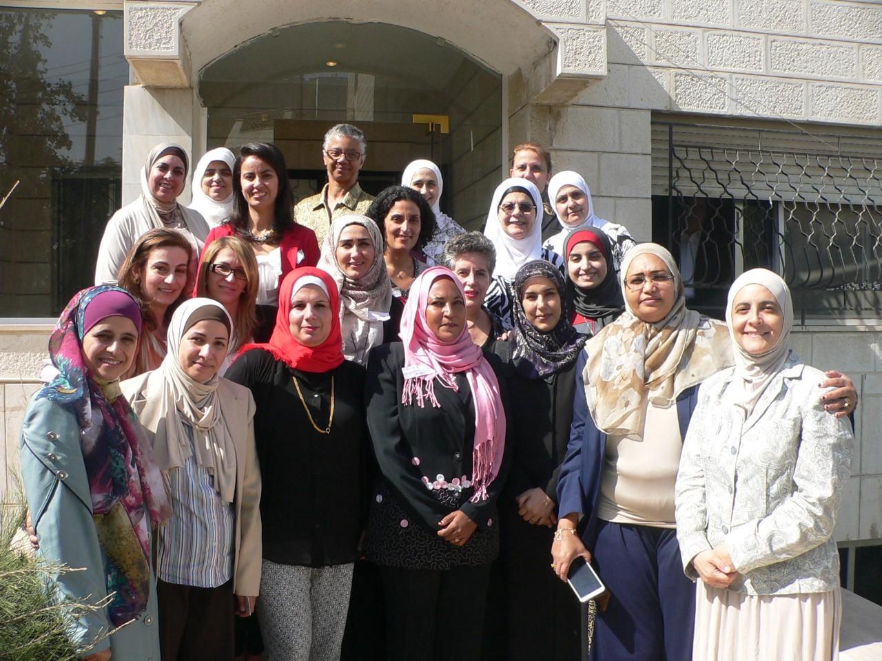 Picture of the women working with Ashoka Fellow Rana Dajani